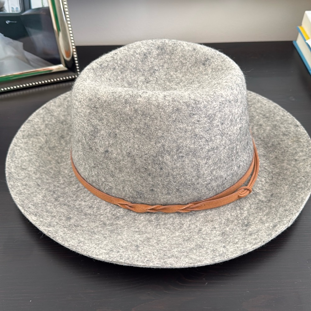 Gray Wool Fedora Hat